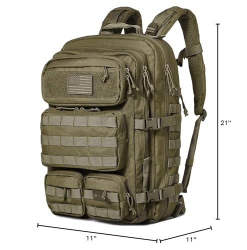 Falko Tactical Backpack 50L, 2.4x Stronger, Military Backpack, Heavy Duty Molle Large Backpack, Work, Outdoors