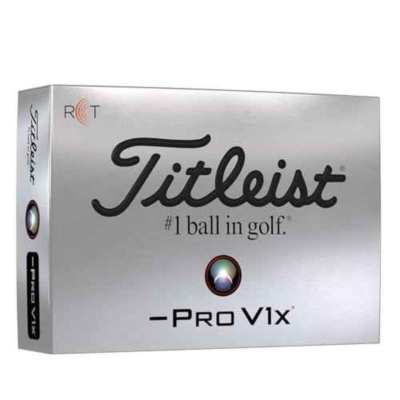 Titleist Pro V1x Left Dash RCT Golf Ball, 1 Dozen USA Direct Import (Radar Ballistic Measure), Trackman, Pack of 12