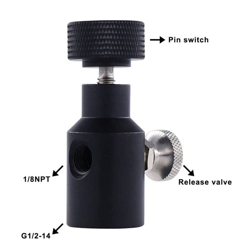Manloney LLC Universal Paintball CO2 Fill Adapter Compressed Air Fill Station Remote On/Off ASA (Type-1)