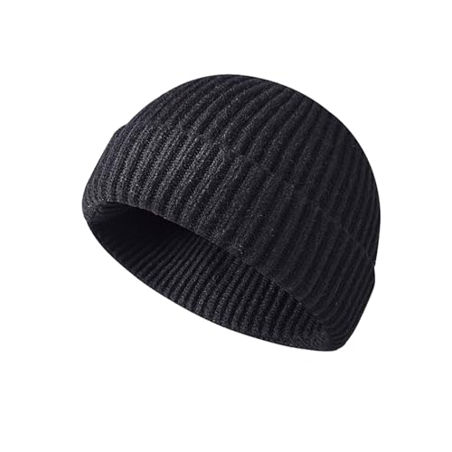 Knit Cuff Short Fisherman Beanie Hats for Men Women Trawler Beanie Winter Warm Watch Hats