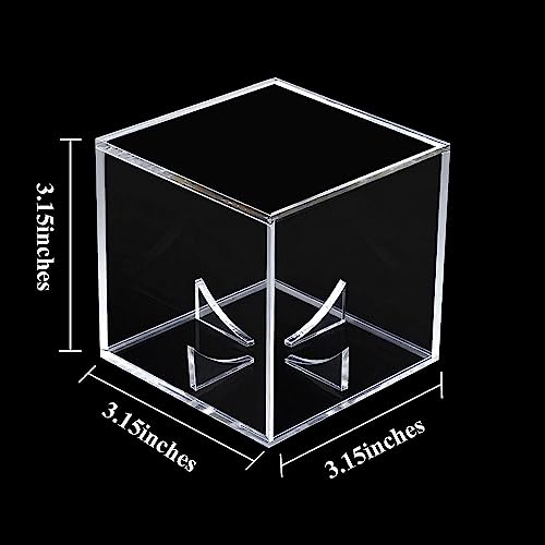 Danodoi Baseball Display Case UV Protected Acrylic Clear Baseball Holder Square Cube Ball Protector Memorabilia Autograph Display Box for Official Size Baseball