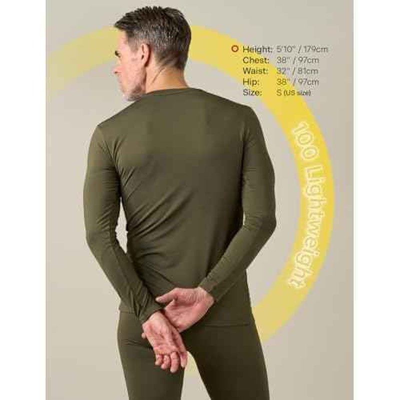 LAPASA Men's Thermal Underwear Top Crewneck Long Sleeve Shirt Base Layer Lightweight Midweight Heavyweight Winter M09/M26/M55