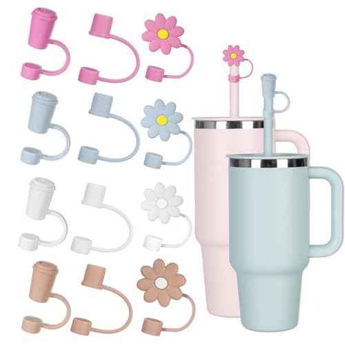 Straw Cover Cap for Hydro flask tumblers - Dust Proof 10mm Silicone Stoppers compatible with Hydroflask Press-in Straw Lid