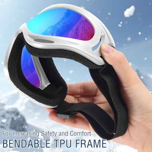 OXG 2 Pack Snowboard Ski Goggles, UV Protection Winter Snow Sports Goggles for Kids Teens Adult