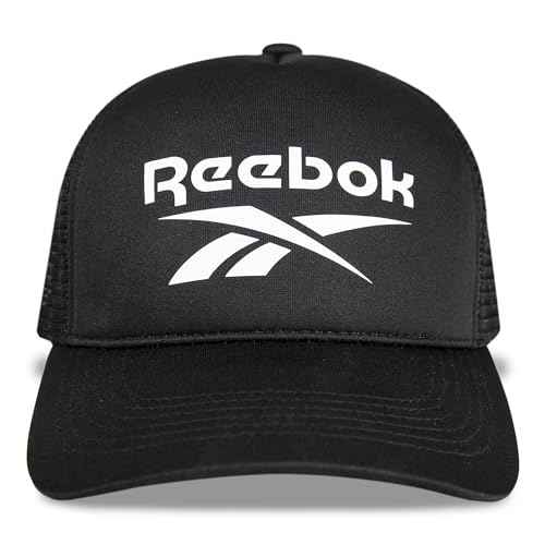 Reebok Aero Trucker Hat | Snapback | Adjustable | Mesh Back | Retro | Baseball | Streetwear | Urban | Lifestyle - White