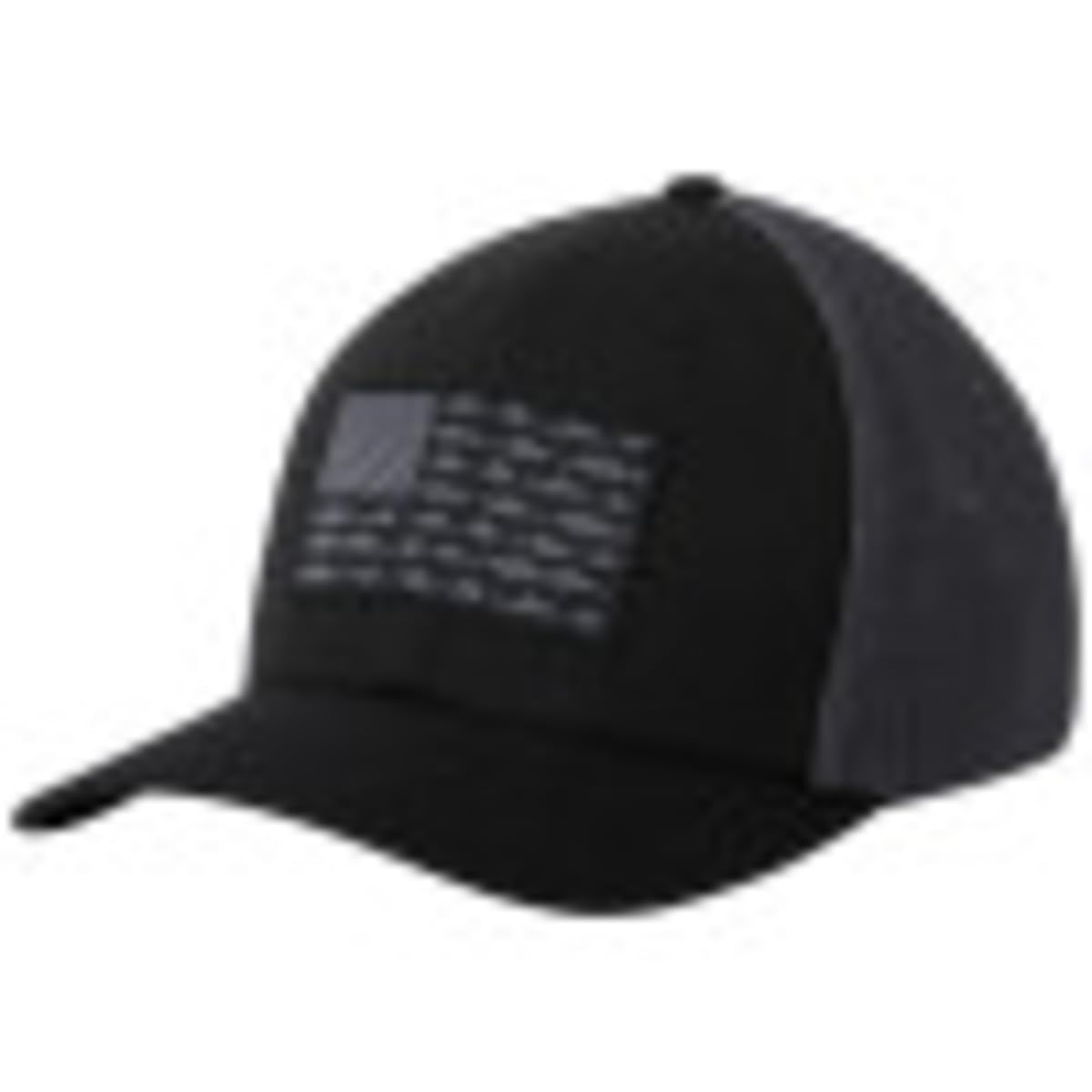 Columbia Unisex PFG Fish Flag Mesh Ball Cap-High Crown, Black/Graphite, XX-Large