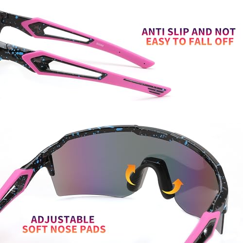 FEISEDY Sports Sunglasses for Men Women Baseball Cycling Running Driving Glasses UV400 B0088