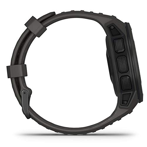 Garmin Instinct, Rugged Outdoor Watch with GPS, Features Glonass and Galileo, Heart Rate Monitoring and 3-Axis Compass, Graphite