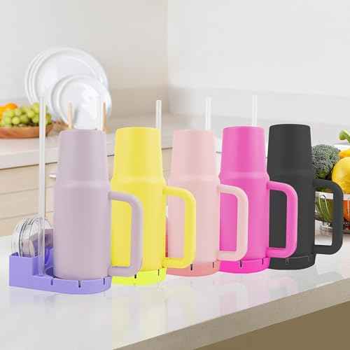 Water Bottle Drying Rack, Silicone Tumbler Drying Rack, Baby Bottle Dryer Holder, Cup Dryer for Stanley 20/30/40 oz, Mugs, Glasses