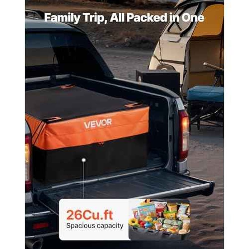 VEVOR Truck Bed Cargo Bag, Waterproof 840D PVC, 51.18 x 40.16 x 21.85 in (26 Cubic Feet), Heavy Duty Cargo Bag for Truck Bed with 4 Bungee Cords with Hooks, Fits a Variety of SUV and Pickup Trucks