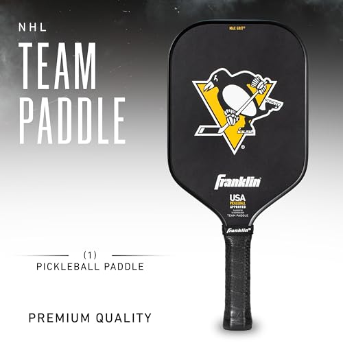 Franklin Sports NHL Team Pickleball Paddles - Official NHL Hockey Team Logo Pickleball Paddles - Signature Series 13MM Pickleball Paddle with MaxGrit - USA Pickleball (USAPA) Approved