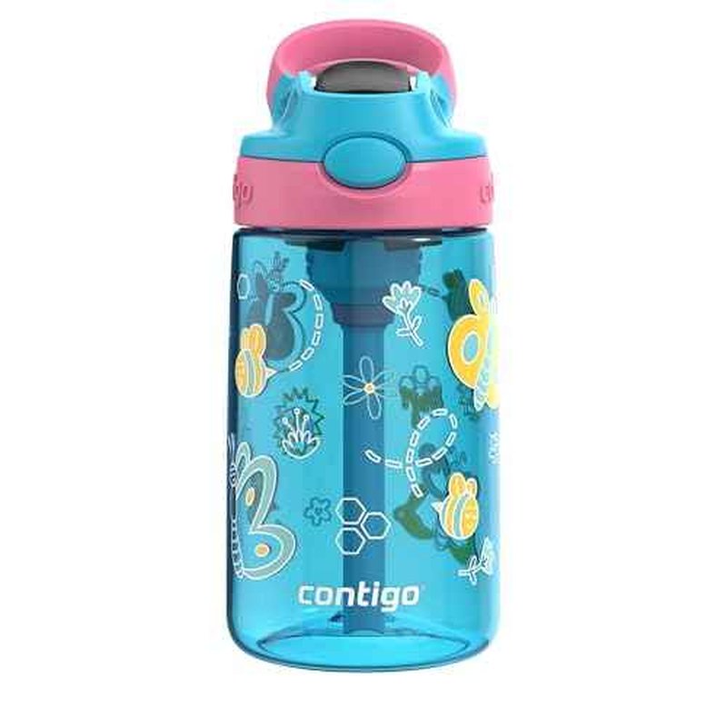 Contigo Kid's 14 oz. AutoSpout Straw Water Bottle - Blue Raspberry/Azalea