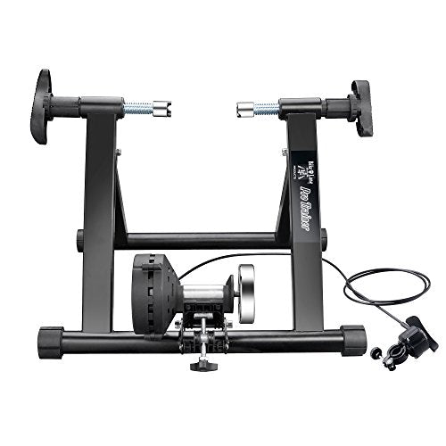 Exercise Bike Trainer - Indoor Bicycle Training Stand With Quiet 5-Level Magnetic Resistance and Front Wheel Riser Block by Bike Lane