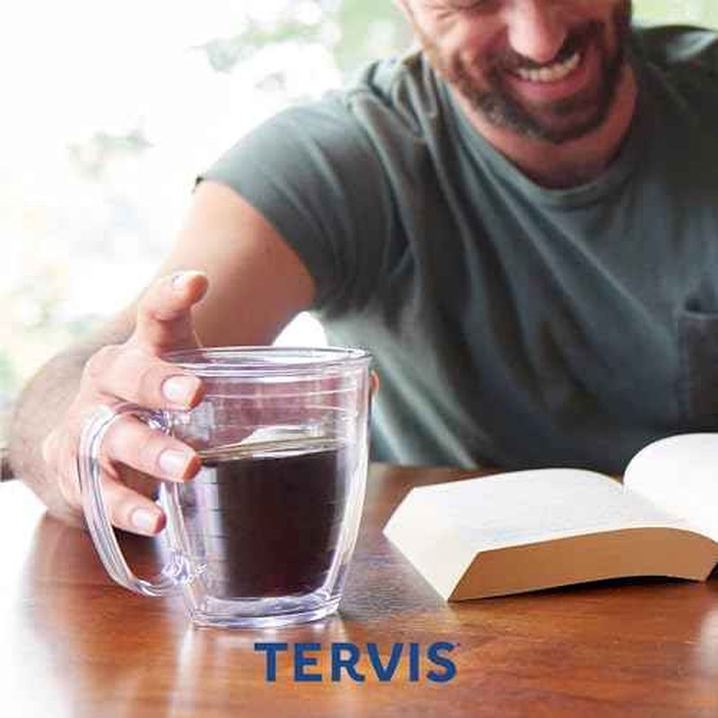 Tervis Here Fishy Fishy Goldfish Made in USA Double Walled Insulated Tumbler Travel Cup Keeps Drinks Cold & Hot, 16oz Mug with Handle, Classic