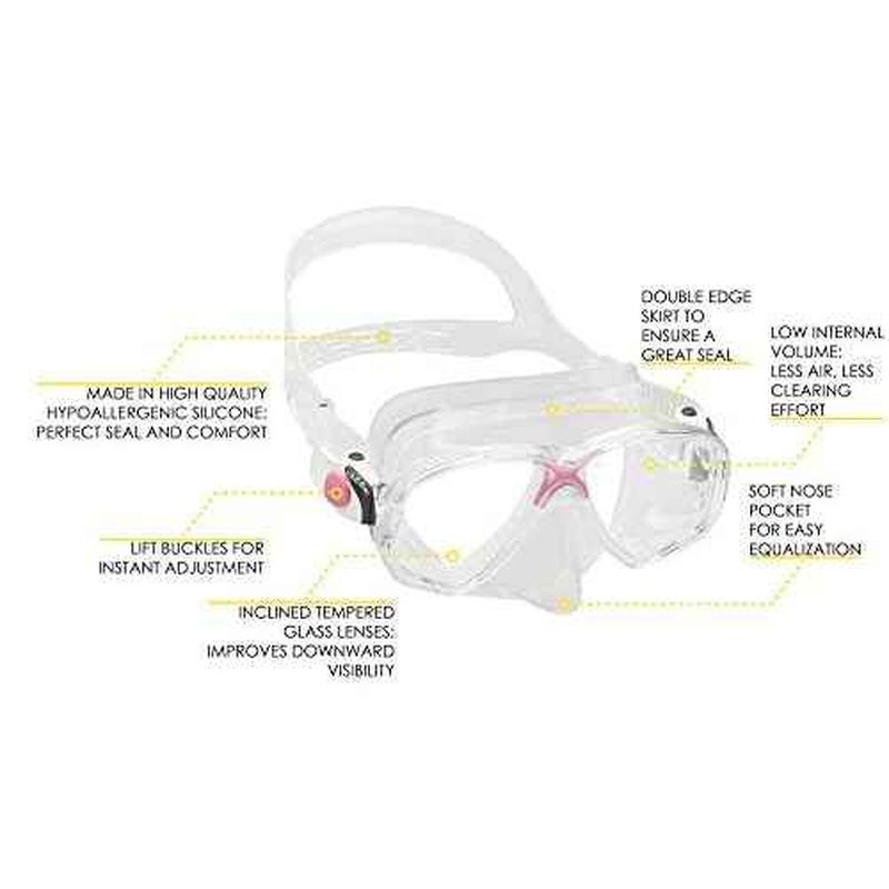 CRESSI Adult Snorkeling Kit - Mask & Dry-Snorkel - Soft Silicone, Perfect Seal, Top Dry Valve - Marea & Supernova Dry: Designed in Italy