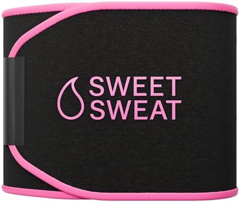 Sweet Sweat Waist Trimmer Pack - Black/Pink Medium Trimmer & Citrus Mint Workout Enhancer Gel