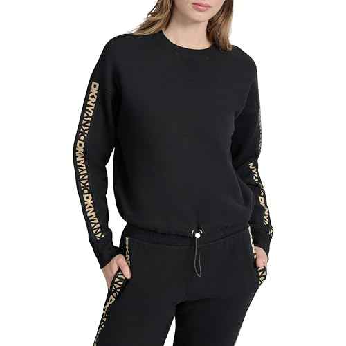 DKNY Women's Fleece Pull Over Crewneck Sweatshirt