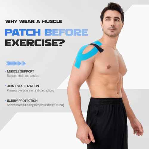 Kinesiology Tape (3 Rolls) - Acrylic Adhesive Muscle Tape - Waterproof, Breathable, Hypoallergenic - Ideal for Muscle Support & Injury Recovery - 2 Inches x 16 Feet (Beige)