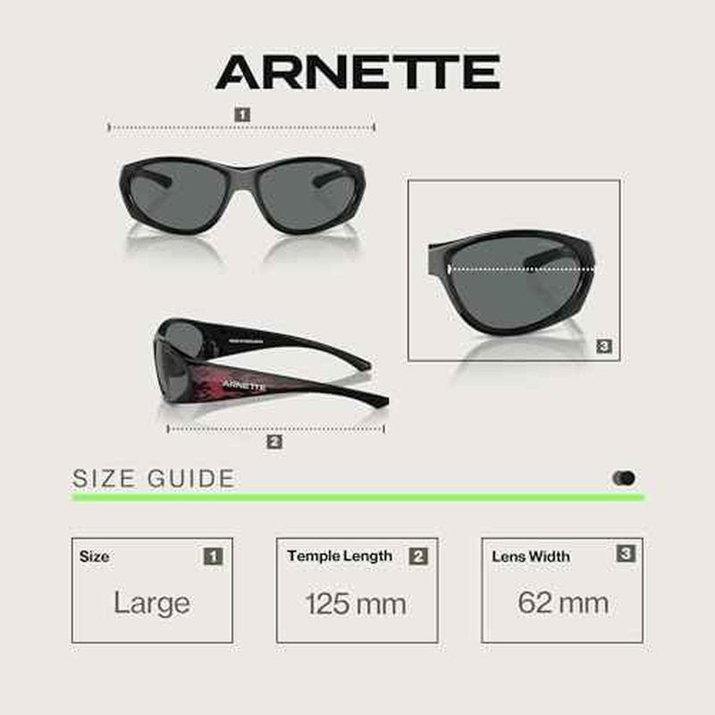 ARNETTE Ilum 2.0 AN4342 Rectangle Sunglasses for Men +BUNDLE with ACCESSORY EYEWEAR KIT