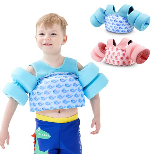 COVACURE Toddler Swim Vest - Swim Float for Girls and Boys 22-66lbs, Toddler Floaties for Child Learn Swiming Training, Infant Safety Swim Aid Jacket for 2-8 Years Old