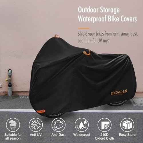 Bike Cover Waterproof Outdoor, Bicycle Cover Outdoor Storage Waterproof Protect from Rain Dust UV for Ebike Electric Bike Mountain Road Bike (XL for 1 Bike)