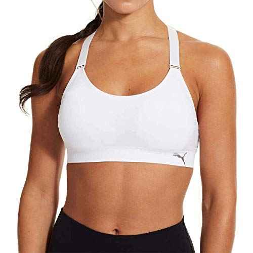 PUMA Women Sports Bra, 3-Pack (Black/White/Grey, Small)