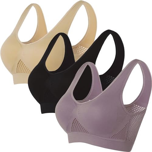 Generic Women high Support Large Bust - Sports Bras for Women 3 Pack high Support for Running - Sports Bras for Women Large Bust Adjustable Sports-Fan-Bean-Bag-Chairs