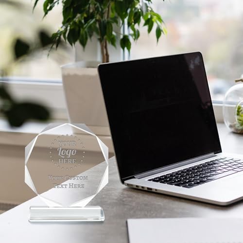 ZALHIN Personalized Crystal Trophy Award - Award for Employees- Plaques Personalized Engraved- Coworker Gift,Employee Appreciation Gift,Retirement Goodbye Farewell Gift