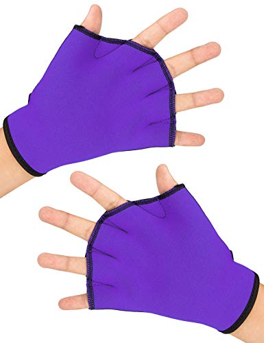 FitsT4 Sports Aqua Gloves Webbed Paddle Swim Gloves Fitness Water Aerobics and Swimming Resistance Training Gloves for Men Women Children