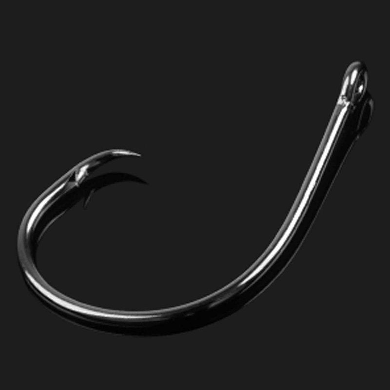 Circle Fishing Hook Kit - 100 High Carbon Steel Hooks for Octopus Fishing | Sizes 1/0-5/0
