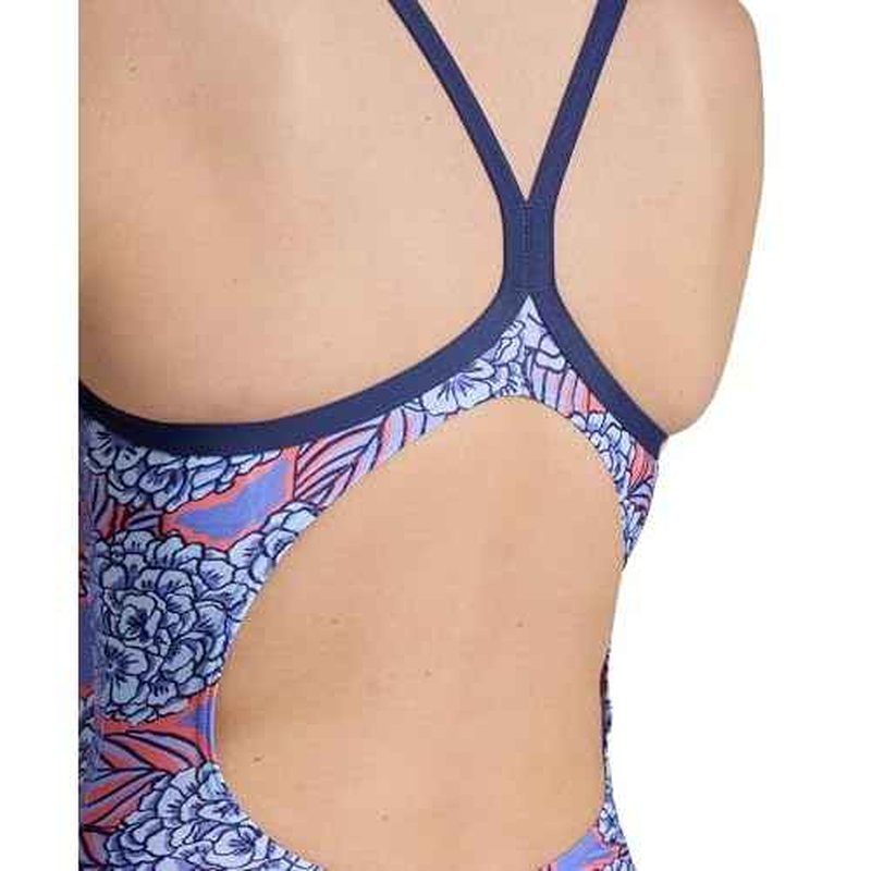 ARENA Women's Hydrangea Bouquet Lightdrop Back One Piece Swimsuit Chlorine Resistant Swimwear for Swim Competition Training