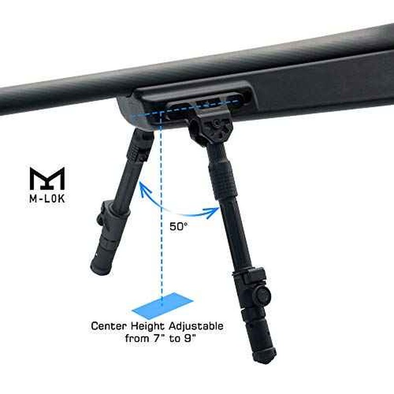 UTG Recon Flex II Bipod, Matte Black, Cent. 7"-9"