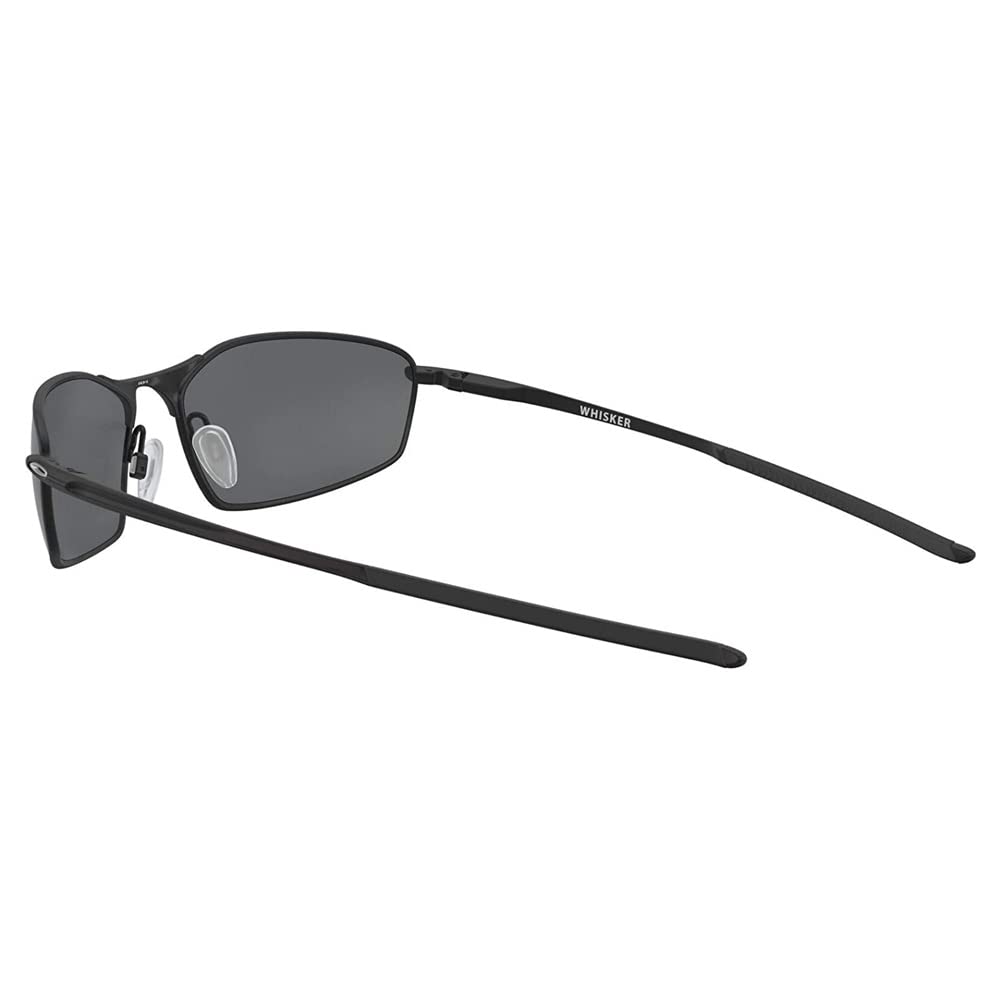 Oakley Sunglasses for Men - OO4141 Whisker Oval Polarized Sunglasses PRIZM Lenses- Satin Black/PRIZM Black Polarized - Size 60