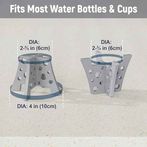 NiHome Silicone Water Bottle Drying Racks Set of 3 with Drip Tray,Cheese Style for Faster Drying,Bottle Dryer Racks Fit for Stanley YETI Cups Owala Sports Bottle Baby Bottle Thermoses Mugs