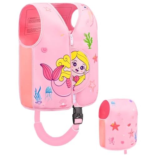 Kids Swim Vest, Toddler Swim Jacket for 20-30-50lbs Boys Girls, Toddler Floaties with Adjustable Safety Strap for Pool, Beach, Boating, Learn to Swim