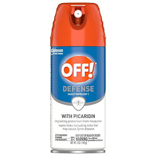 OFF! Defense Insect Repellent Aerosol with Picaridin, Bug Spray with Long Lasting Protection from Mosquitoes, 5 oz