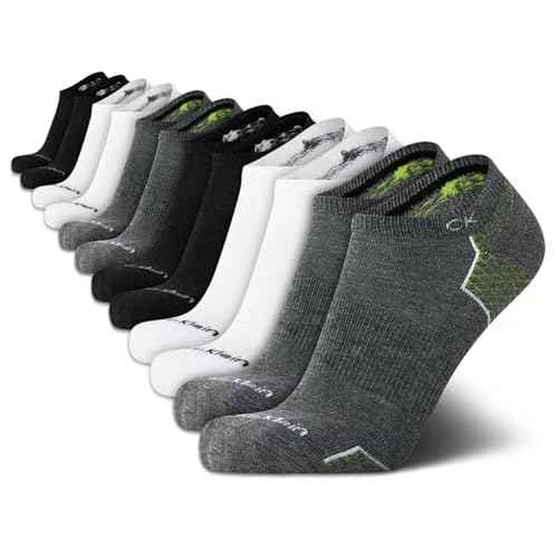 Calvin Klein Mens No Show Socks - 12 Pack Lightweight Breathable Cushioned Athletic Low Cut Socks for Men