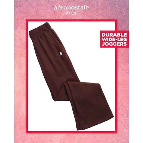 AEROPOSTALE Girls Sweatsuit Set - 2 Piece Fleece Hoodie Sweatshirt, Flare Jogger Sweatpants - Track Suit Set for Girls, 7-16