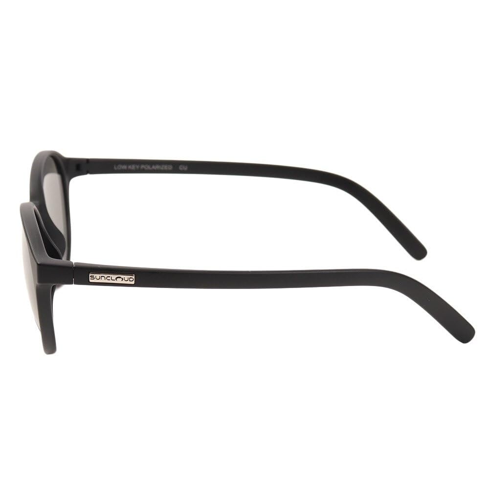 Suncloud Low Key Polarized Sunglasses in Matte Black with Grey Lenses 50mm