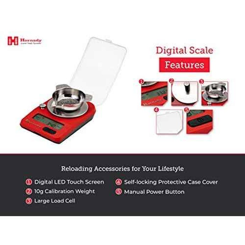 Hornady G3-1500 Electronic Scale, 050104 - Portable Battery Operated Digital Pocket Scale to Weigh Bullets, Cases, Trickle Powder & More Up to 1500 Grain Capacity with 0.1 Accuracy & Reliable Results