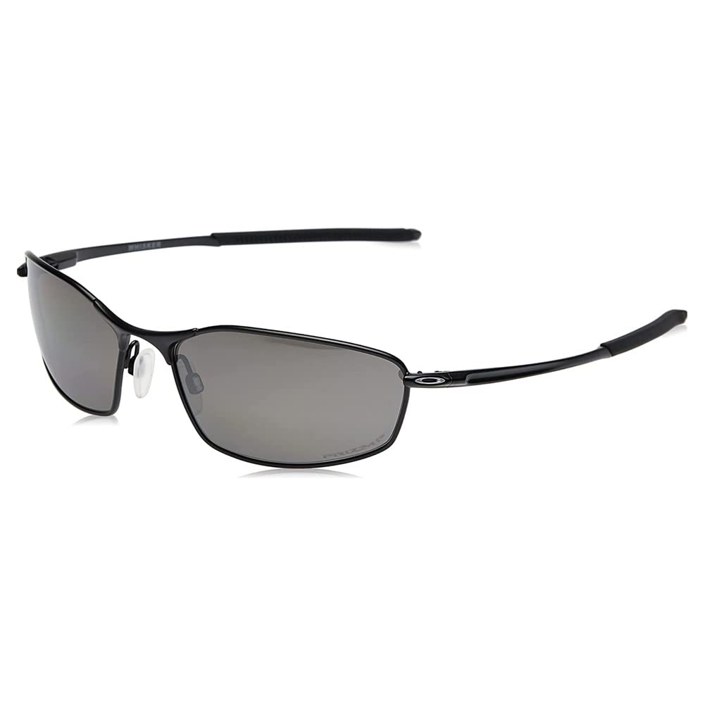 Oakley Sunglasses for Men - OO4141 Whisker Oval Polarized Sunglasses PRIZM Lenses- Satin Black/PRIZM Black Polarized - Size 60