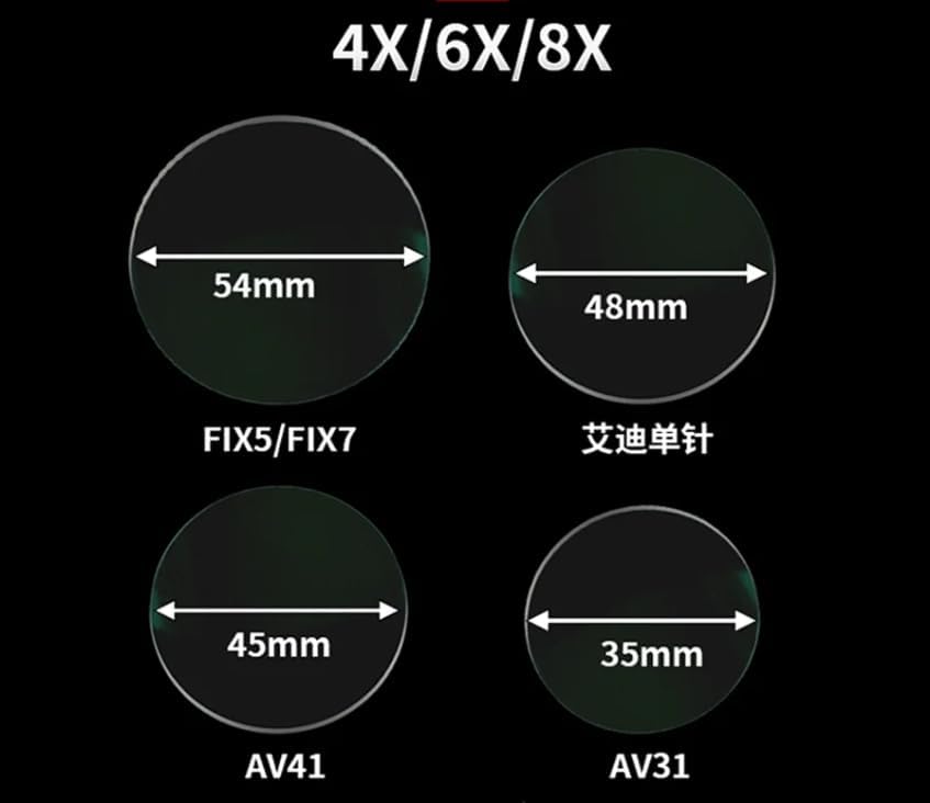 Archery Bow Sight Scope Lens - 4x/6x/8x Magnification for Target Aiming | 35/45/48/54mm Options