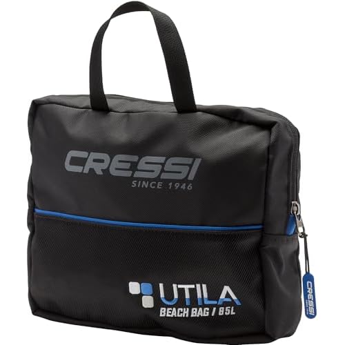 Cressi Heavy Duty Mesh Backpack 85 liters Capacity for Snorkeling, Water Sport Gear | Utila: designed in Italy, Black, One Size (UB937000)