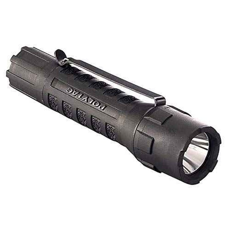Streamlight 88850 PolyTac 600-Lumen 11500-Candela Tactical LED Flashlight with Non-Rechargeable Batteries, Clear Retail Packaging, Black