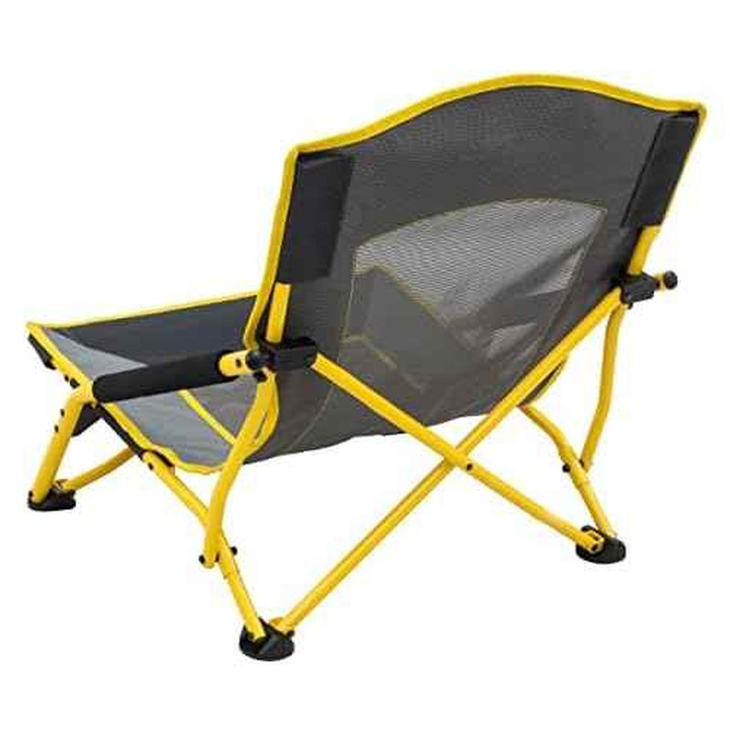 ALPS Mountaineering Rendezvous Low Camping Chairs for Adults with Arms, Cool Mesh Center, Powder Coated Steel Frame, Compact Folding Design and Carry Bag