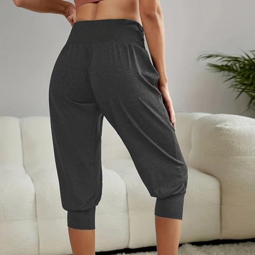 My Orders Placed Recently by Me Capri Pants for Women, Casual Sweatpants Beam Foot High Elastic Waist Yoga Cropped Pants 2024 Lounge Trousers