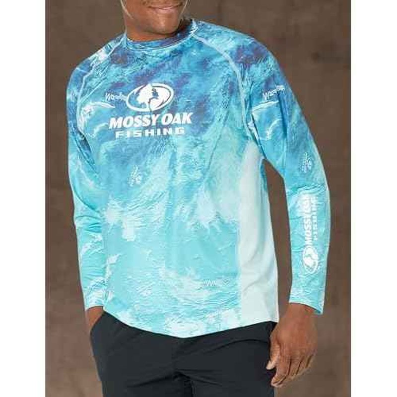 Mossy Oak Fishing Shirts for Men Long Sleeve with 40+ UPF Sun Protection