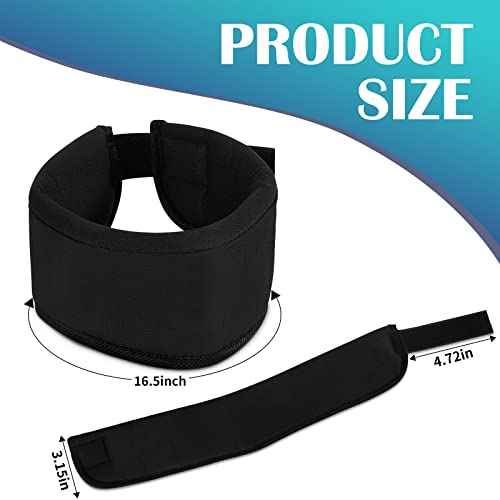 Taiyin 2 Pcs Winter Hockey Neck Guard Sports Cut Resistant Neck Guard Collar Protector for Youth Adult Paintball Ice Hockey Protective Gear, Black