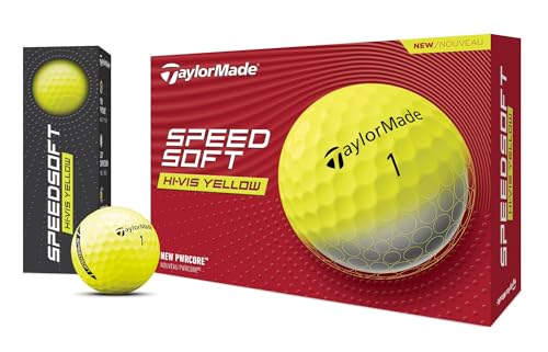 TaylorMade Golf SpeedSoft Golf Balls Yellow One Dozen