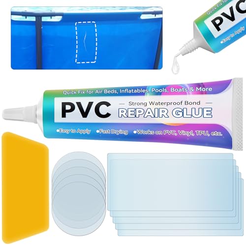 JOYAONE Transparent Air Mattress Patch Kit - Invisible Seam Repair, Waterproof PVC Glue